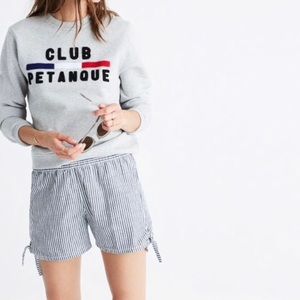 madewell side tie pull on shorts